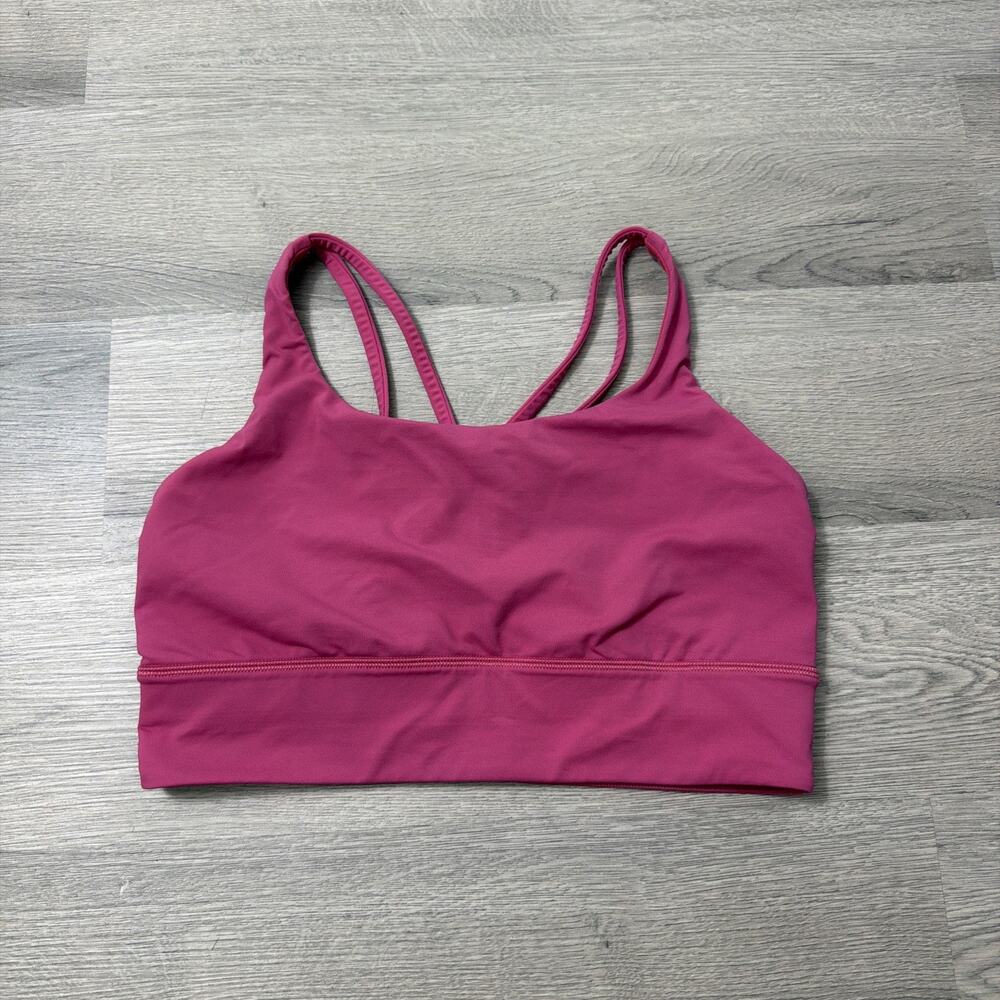 Lululemon Energy Longline Bra Medium Support, B-D Cups Size 10, Pink